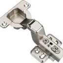 2 x 40mm Cup Inset Soft Close Cabinet Hinges for Thick Door Inset Concealed Cabinet Hinges with Screws Nickel Finish 2 Pcs