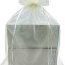 LYSXP 30PCS Ivory Color Large Sheer Organza Bags 10x14Inch, Wedding Favor Bags with Drawstring Party Christmas Candy Bag