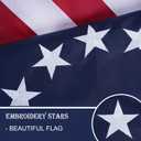Bradford Betsy Ross Flag 3x5 ft Outdoor Embroidered 13 Star American Flags Heavy Duty, Double Sided Colonial Flag 13 Stars for 250th Anniversary 4th of July Memorial Day Use Long Lasting
