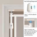 unipaws 75" H Transparent Cat Safety Gate, Auto Closing and No Drilling, 21"-34"W×75"H