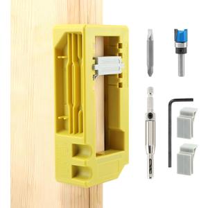 Door Hinge Jig, Door Hinge Router Template, Hinge Installation Kit Fits 3to 5 Length and 1/4or 5/8 Thickness, Only Work on The Door Not The Jamb