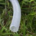 1 1/2" ID x 1 15/16" OD - 10 Ft High Pressure Braided Clear PVC Tubing Flexible Vinyl Tube, Heavy Duty Reinforced Hose Tubing, BPA Free and Non Toxic, Silver 