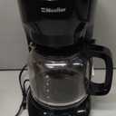 Mueller 12-Cup Drip Coffee Maker - Borosilicate Carafe, Auto-Off, Reusable Filter, Anti-Drip, Keep-Warm Function, Clear Water Level Window Coffee Machine, Kitchen Essentials & Accessories (Black)