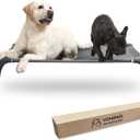 Elevated Dog Bed for Large Dogs, Easy to Assemble Durable Raised Dog Cot with Aluminum Alloy Frame, Breathable Mesh (Dark Grey)