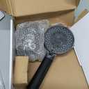 NearMoon Filtered Rain Shower Head, High Pressure 8Square, and 5 settings Handheld Shower Filter Combo with Self-adhesive Holder/1.5M Hose -1 Replaceable Filter Cartridge (Matte Black)