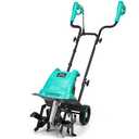 IncwBo Electric Rototiller Garden Tiller 12 Inch Tilling Width 8-Inch Electric Tiller 10.5 Amp Tiller Cultivator for Garden Yard
