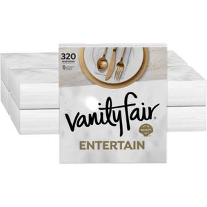 Vanity Fair Entertain Paper Napkins, 40 Count (Pack of 8), Disposable Napkins Made For Entertaining And Events