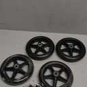 4Pcs 8 Inch Solid Replacement Wheels - Environmentally Friendly Rubber Material, Wear-Resistant PU Tires, Anti-Slip, and Durable ABS Wheel Hub - Easy to Install (4 Pcs)