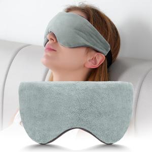 Sivio Weighted Eye Mask for Sleeping, Cooling & Cozy Reversible Blackout Sleep Mask for Women & Men, Microwave Freezable Heavy Blindfold for Migraine, Travel, Meditation, Mothers Day Gift 0.55lb, Grey