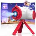 Kids Camera, Camera for Kids with Projector, Offers Projection, 48MP Photography, 1080p Video Recording, Kids Digital Camera Christmas Birthday Gifts for Boys Girls Age 3+ (Red)