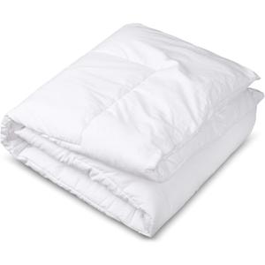CIRCLESHOME Crib Comforter - Soft and Breathable Toddler Comforter with Square Shape Quilting Design - 100% Cotton - Woven with 200 TC - (37 x 52)
