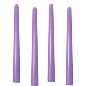 10 inch Purple Taper Candles-Set of 4 Taper Candle - Unscented Dripless and Smokeless,Tall Candlesticks, Home Dinner, Party, Wedding, Halloween, Churches,Christmas Candles (9.9, Purple)