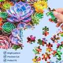 Vibrant Succulents Jigsaw Puzzles for Adults 1000 Pieces Puzzle Clearance Challenging Adult Puzzles 1000 Pieces Perfect for Game Nights Finished Size is 27.5 x 19.6 inch