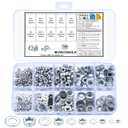 760 Pcs Metric Hex Nut and Washer Assortment Kit - M2 M2.5 M3 M4 M5 Carbon Steel Hardware, with Flat Washers & Storage Case for Automotive, Machinery & DIY