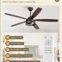 Fanbulous Farmhouse Ceiling Fans with Lights and Remote, 60 Inch Black