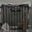 Babelio 29.7-46.5" No Bottom Bar Baby/Dog Gate for Stairs, House and Doorways, Auto Close Safety Pet Gates with Large Walk Thru Door, Hardware Mount, Black (29.7-46.5"W x 28"H, Boundless - Black)