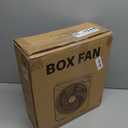 PNTCK 13" Box Fan with 3 Speeds, 5 Blades, Powerful Desk Fan with Touch Control, 15h Timer, Portable Quiet Table Fan for Bedroom Home Office