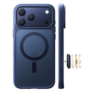 TORRAS for iPhone 17 Pro Case, Camera Control, Fit for MagSafe, MilitaryGrade Protection, Magnetic Slim Translucent AntiFingerprint Phone Case for iPhone 17 Pro 6.3", Deep Blue