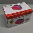 IDAODAN Electric Balloon Pump, Portable Electric Balloon Blower Machine Balloon Air Pump Dual Nozzle Rose Red 110V 600W Balloon Inflator for Party Decorations