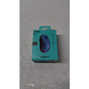 Logitech M185 Wireless Mouse, 2.4GHz with USB Mini Receiver, 12-Month Battery Life, 1000 DPI Optical Tracking, Ambidextrous, Compatible with PC, Mac, Laptop - Blue