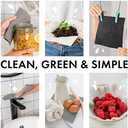 SUPERSCANDI 10 Pack Swedish Dishcloths for Kitchen - 100% Biodegradable & Compostable Reusable Paper Towels Washable, Food-Safe & Without Plastic - Dish Rags Suitable for Any Surface, Grey