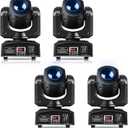 U`King LED Moving Head Light, 25W Moving Head DJ Lights with 7 GOBO 7 Color and Open White Stage Lighting by DMX and Sound Activated Spotlight for Parties Wedding Church Live Show KTV Club (Set of 4)