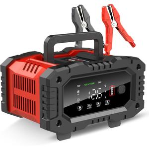 YONHAN Battery Charger 20A 12V/24V LiFePO4 Lead Acid Fully Automatic Battery Maintainer, Car Battery Trickle Charger Automotive w/Repair, Winter Mode, for AGM, STD, Gel, Deep Cycle Batteries