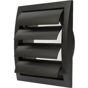 Repa Market 6" ABS Plastic Anthracite Dryer Vent Cover Outside, 6 Inch Exhaust Vent Cover with Flaps and Insect Screen for Walls or Ducting, Outside Vent Covers for House, Kitchen, Exterior Wall Vent