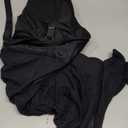 Blooming Jelly Women One Piece Swim Dress Tummy Control Swimsuits Slimming Mesh Sheer Sarong Wraps Bathing Suit (3X-Large, Black)