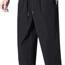 Mens Below Knee 3/4 Capri Pants Summer Quick Dry Lightweight Hiking Cargo Long Shorts Beach Yoga Trousers No Belt, M 