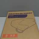 Heated Blanket Electric Throw Size 50''x60'' with 5 Heating Levels, 3 Hour Auto Shut Off, Machine Washable, Flannel & Sherpa Double-Sided Soft Warming Blanket for Couch, Bed, Office - Black