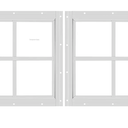 2 Pack Shed Window 12" W x 12" H, White Flush Mount Window with Tempered Glass for Playhouses, Sheds, Garage and Chicken Coops
