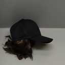 GUOJIAN Hat Wigs for Women 6' Short Wave Baseball Cap Wigs with Curly Hair Extensions Synthetic Wave Wig Adjustable Hat with Hair Attached for Daily Use (#4, 6inch)