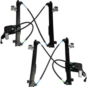 LAFORMO Rear Driver+Passenger Side Power Window Regulator with Motor Assembly Compatible with Silverado/Suburban/Avalanche 1500 2500 3500 00-06 Cadillac Escalade 02-06 GMC Yukon XL/Sierra