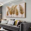Wall Art Framed Gold Leaf Abstract Wall Decor Canvas Prints Paintings Abstract Artwork for Living Room Office Bedroom Home Decorations 24"x48" (48L" x 24W")
