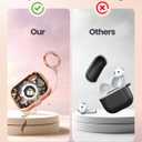 Coralogo for AirPods Pro2/Pro Case with Safety Lock - Cute Cartoon for AirPods Pro1/2 Generation for Women Girls Fashion Stylish Mushroom Pattern Design Kawaii Girly Girlish Hard Protective Cover