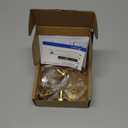 Ravinte 5 Pack Solid Single Hole Round Cabinet Knobs - Brushed Brass Pulls for Kitchen Drawers and Cabinets - Hardware Handles