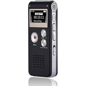 Digital Voice Recorder 16GB Voice Recorder with Playback for Lectures - USB Rechargeable Dictaphone Upgraded Small Tape Recorder Device