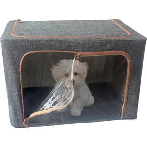 Puppy Incubator,108l Pet Dog Oxygen Box FoldableSmall Pet Nncubator with Nursing Kit and Pets Blanket 16.5x23.6x17in