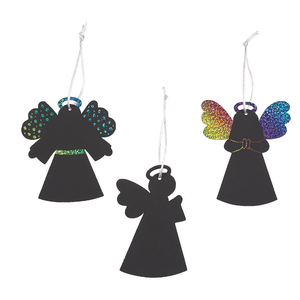 Magic Color Scratch Angel Christmas Ornaments