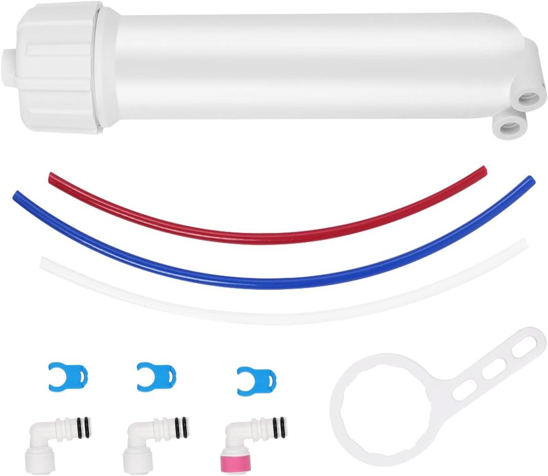 YKMGON 1812/2012 Reverse Osmosis Membrane Housing Kit with Quick-Connect Fitting,Wrench for 24-150GPD Under Sink Home Drinking RO Water Filtration System
