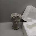 A & B Home Gray Young Girl Bust Planter Indoor Outdoor Dcor Cement Pot Beautiful Woman Face Greek Sculpture Flower Hair 7" x 7" x 11"