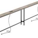 SUPERJARE 102.3 Inch Sofa Table with 2 Power Outlets and USB-C Ports, 5.9 Inch Narrow Console Table with Storage, Extra-Long, for Entryway Hallway Couch Behind Sofa, Small Spaces, Oak, 5.9"d X 102.3"w X 29.7"h
