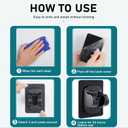 2 x Self Adhesive Shower Head Holder Wall Mount,Adjustable Handheld Shower Head Holder,NO Drilling Wall Shower Wand Holder for rv Shower Kids Shower Bathroom Shower (Black-1pcs)