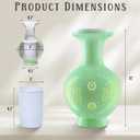 3D Puzzles Vase for Adults, 200 Pieces Plastic DIY Unique Flower Vase with LED Light House Warming Gift Birthday Gifts for Flower Arrangements and Home Decor (C- Mint Jade)