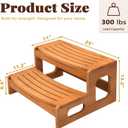 Wood Hot Tub Steps, Waterproof & Non-Slip Outdoor Spa, Pool Stairs