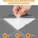 Magnetic Thermal Insulated Door Curtain, Fits Door Size 34" x 82", Center Opening, Durable Oxford Cloth&Thicken Polyester Fiber, Weighted Bottom,Temporary Door Thermal Curtains (Gray)