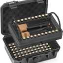 9mm Ammo Case, Compatible with Magazines, Compact Waterproof Lockable Ammo Storage Case for Ammunition, Portable and Durable 9mm Ammo Box, Suitable for Travel,Home and Range Use