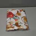 SASTYBALE Christmas Tablecloth Rectangle, Jacquard Fabric Christmas Table Cloth with Poinsettia Flowers, Spillproof Table Cover for Winter Holiday Dinner Decor (Rectangle, 60" x 84")