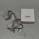 Hicarer 4 Pcs Closet Rod Bracket 1.38 Inch Heavy Duty Wall Mounted Rod Brackets with Screws Metal Closet Pole Support for Living Room Bedroom Shelf Office(Black)